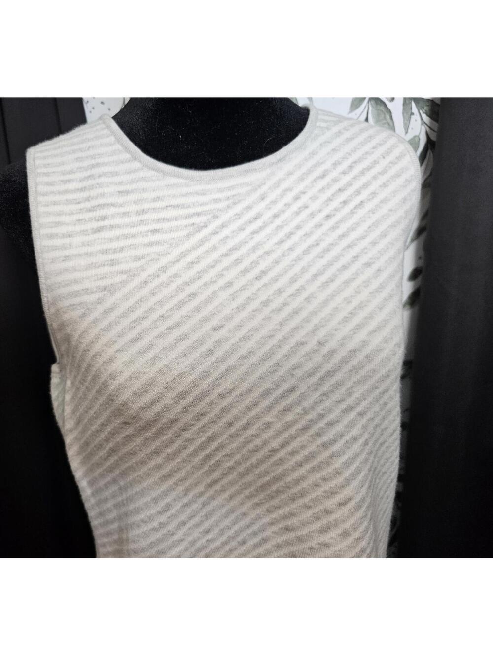 Athleta Dress Grey & White Womens Size M SO SOFT!! Stripe